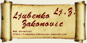 Ljubenko Zakonović vizit kartica